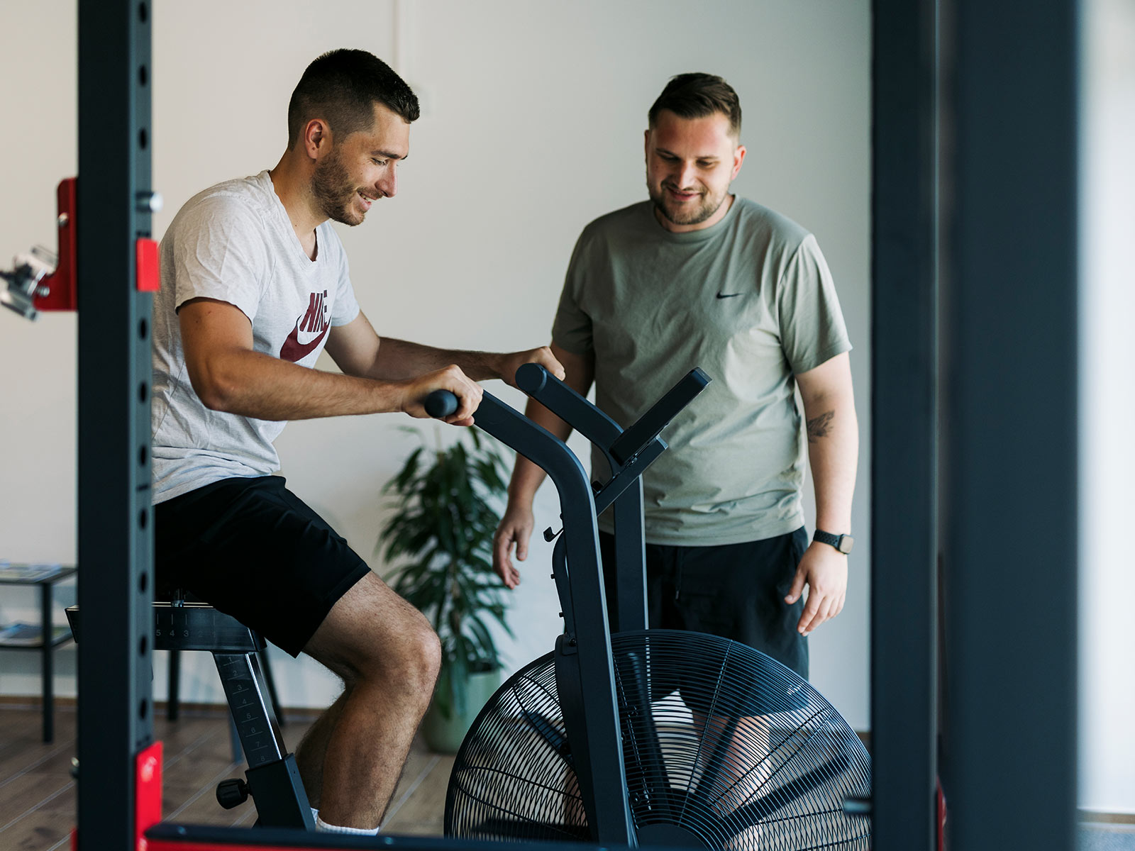 Training am Ergometer im Kraftraum